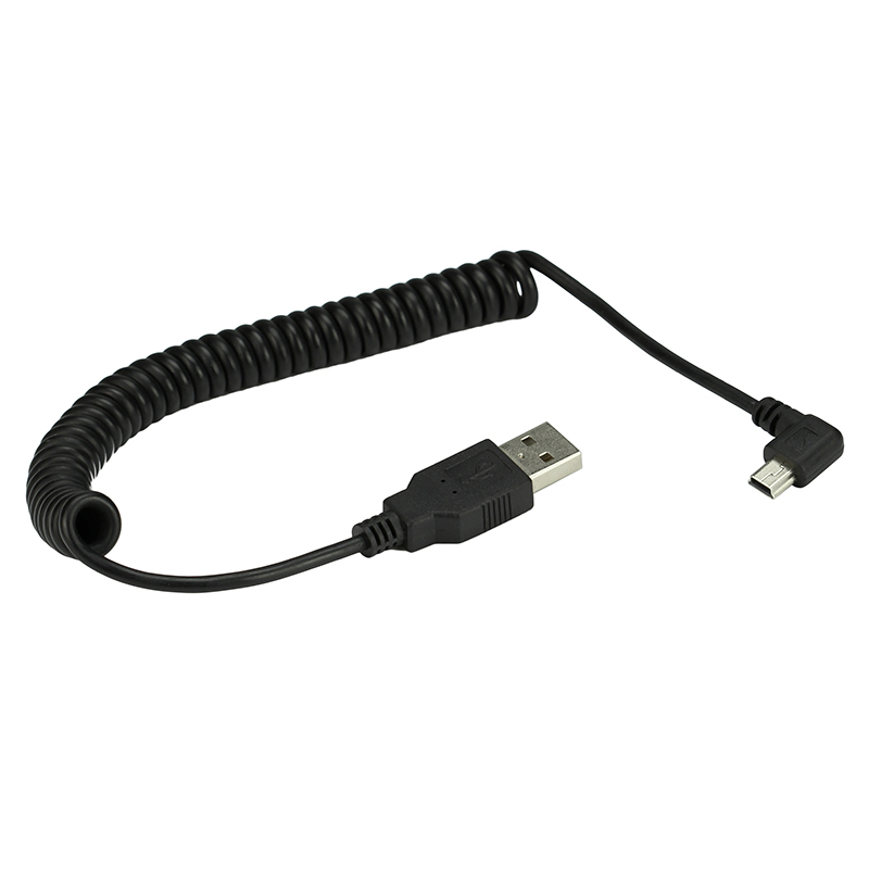 Spring Coiled  Mini USB 5Pin   - Coiled Usb Cable recension och pris