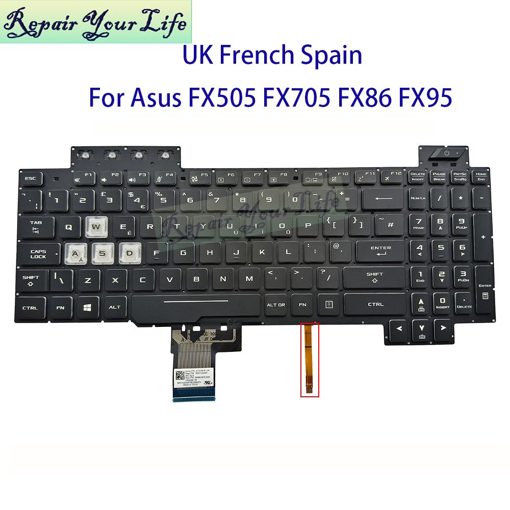 UK Spain French AZERTY Keyboar - Gaming Keyboard Asus recension och pris