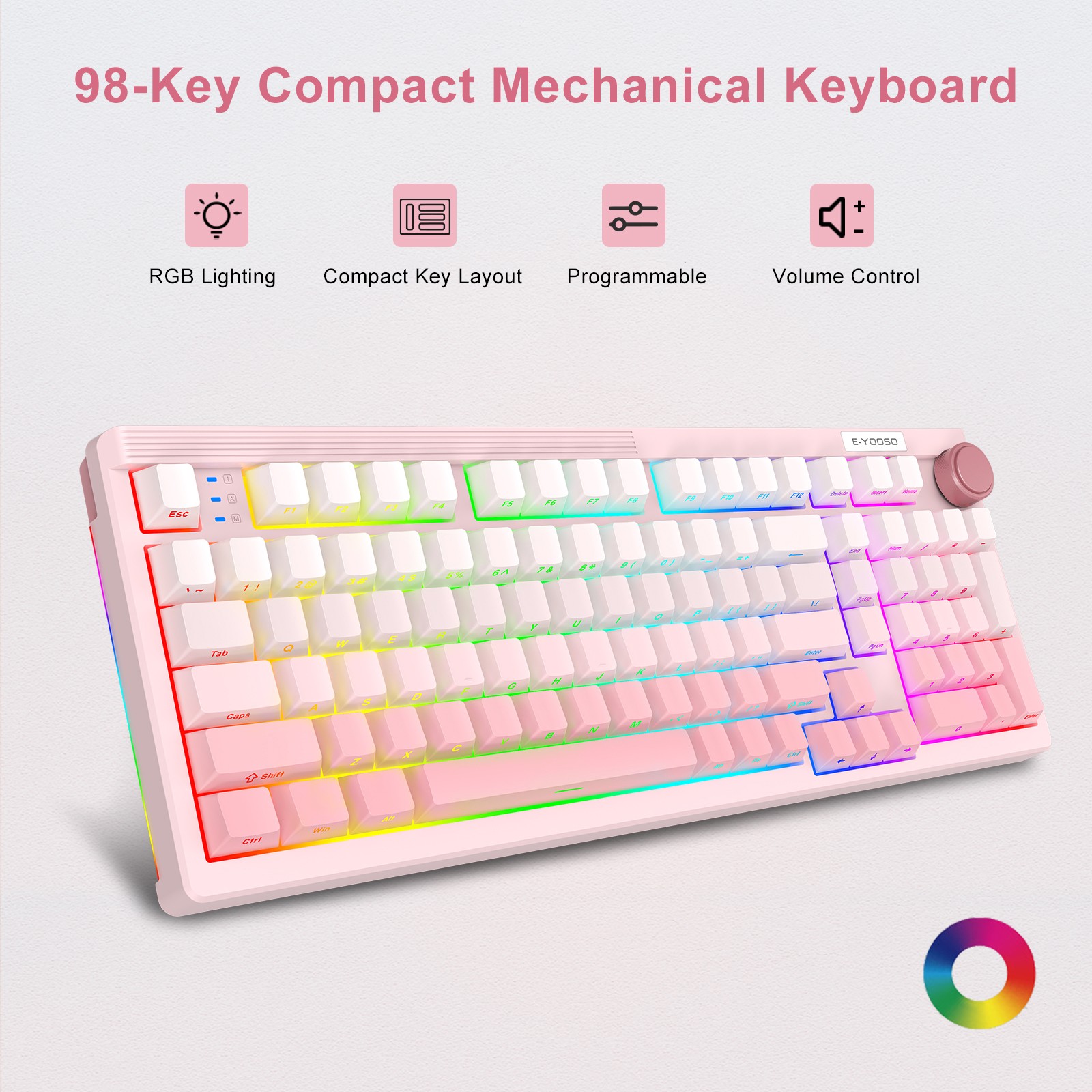 E-YOOSO 98-Key Wired Tri-mode  - Gaming Keyboard E Yooso recension och pris