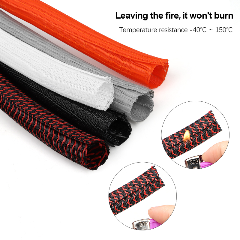 3/5/10m PET Cable Sleeve Self- - Coiled Usb Cable recension och pris