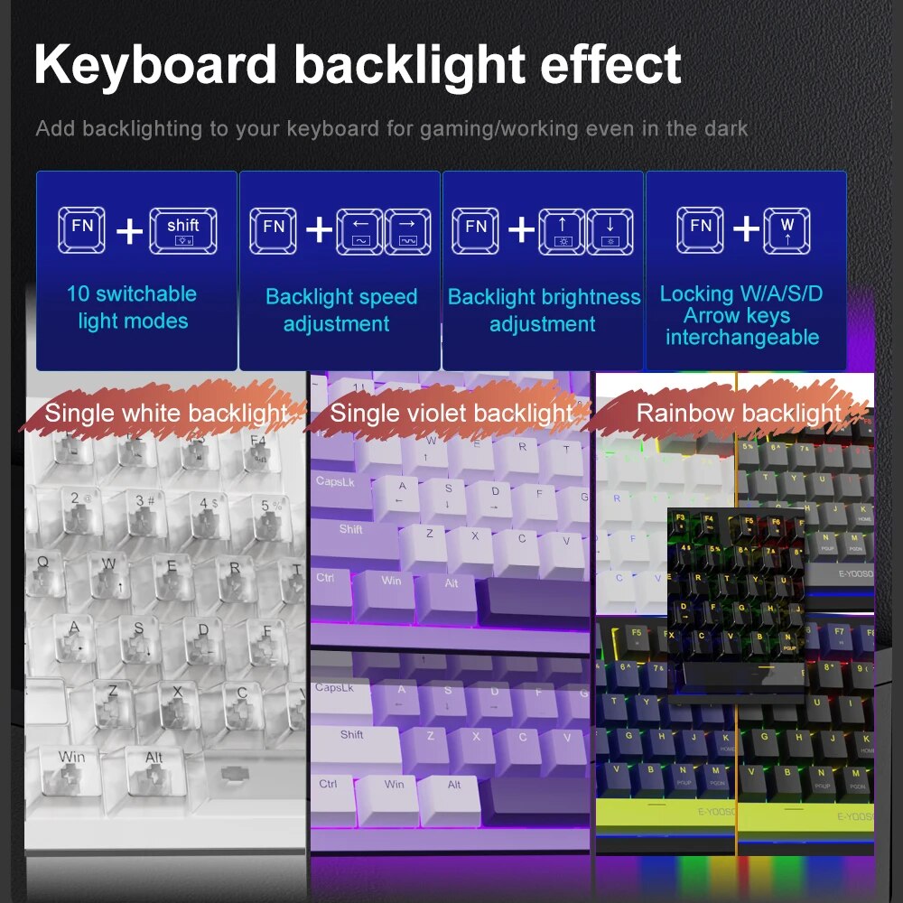 E-YOOSO Z94 USB Mechanical Gam - Gaming Keyboard Budget recension och pris