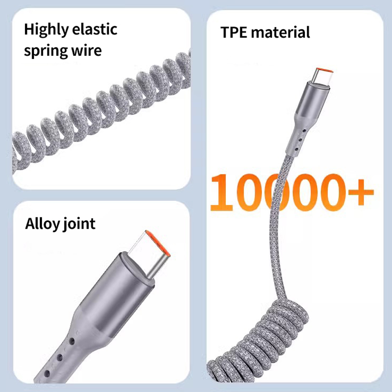 Coiled USB A to Type C Charger - Coiled Usb Cable recension och pris